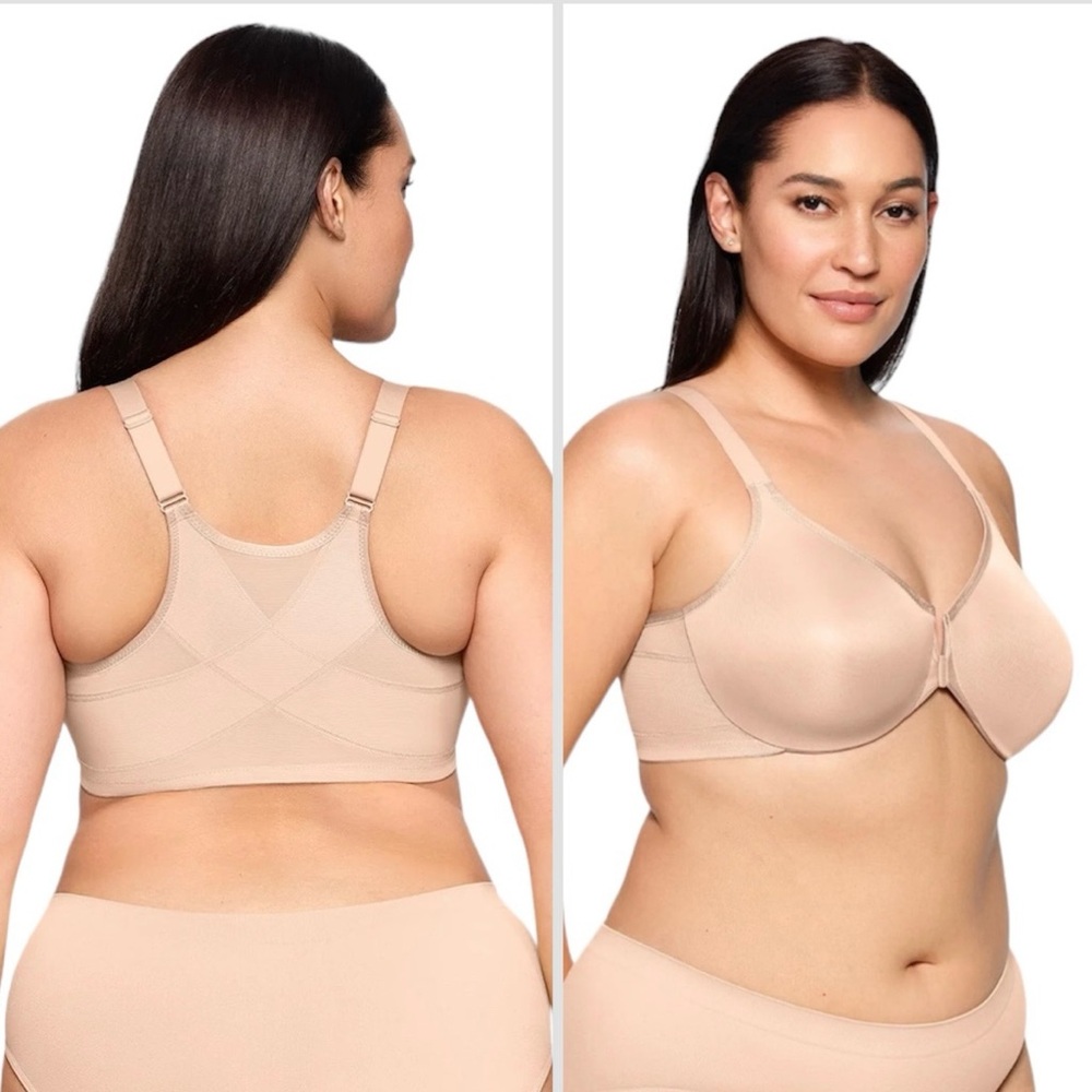 Glamorise 40H Posture Back Front Snap Close WonderWire Bra! NEW!